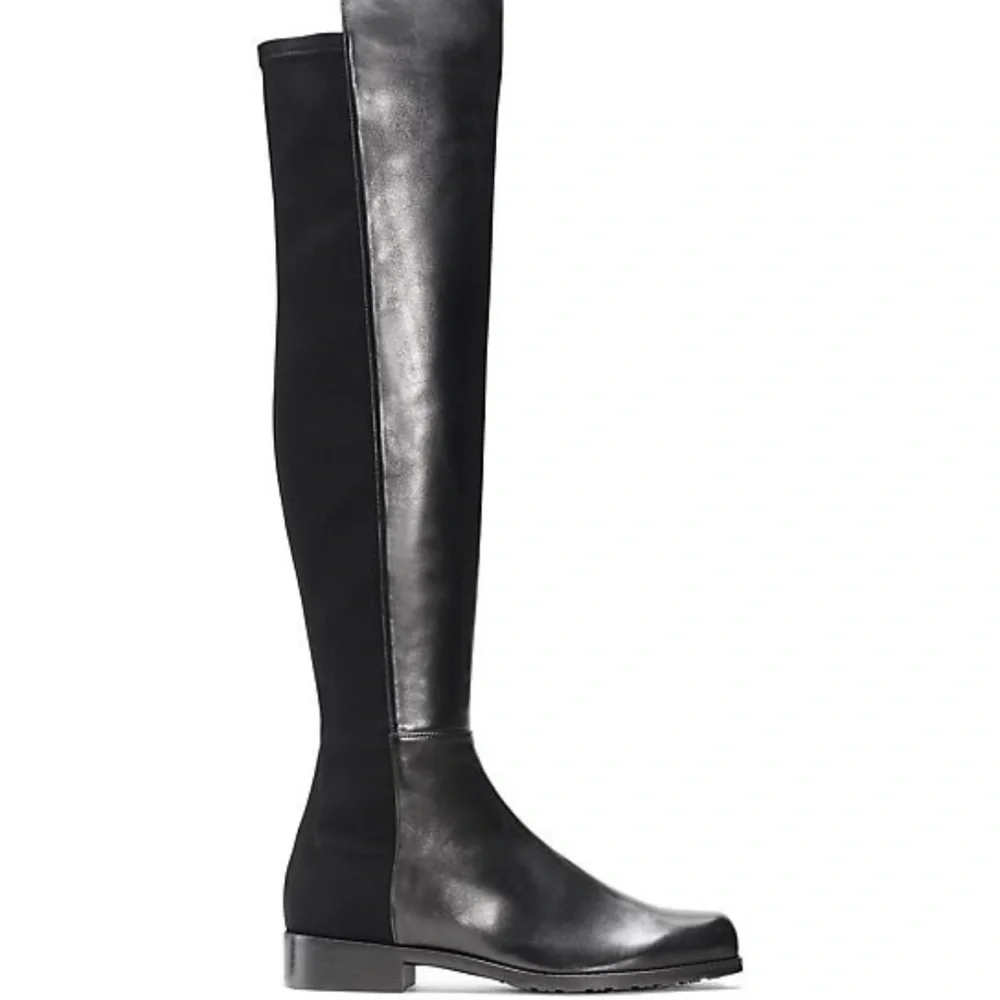 Stuart Weitzman 50 50 Over the Knee Leather Pull On Boots 6